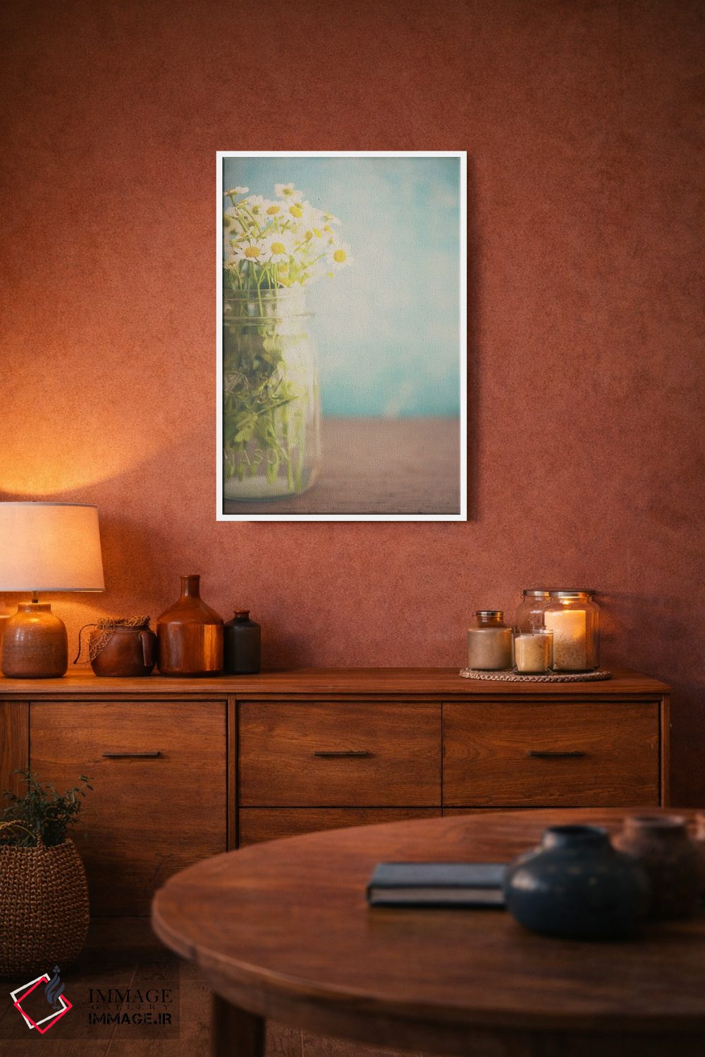 تابلو مدرن یک شیشه کوچک پر از آفتاب اثر لورا ایوانز - D3W