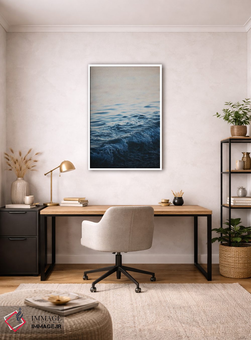 تابلو دکوراتیو موج های دریا اثر لورا ایوانز - D3W