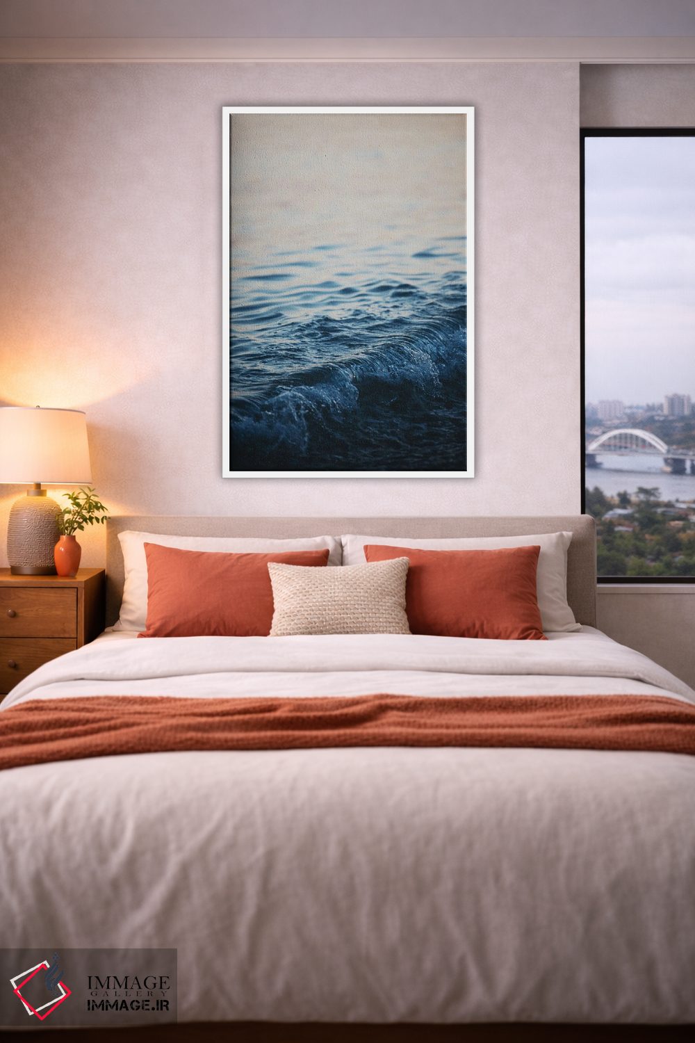 تابلو دکوراتیو موج های دریا اثر لورا ایوانز - D4W