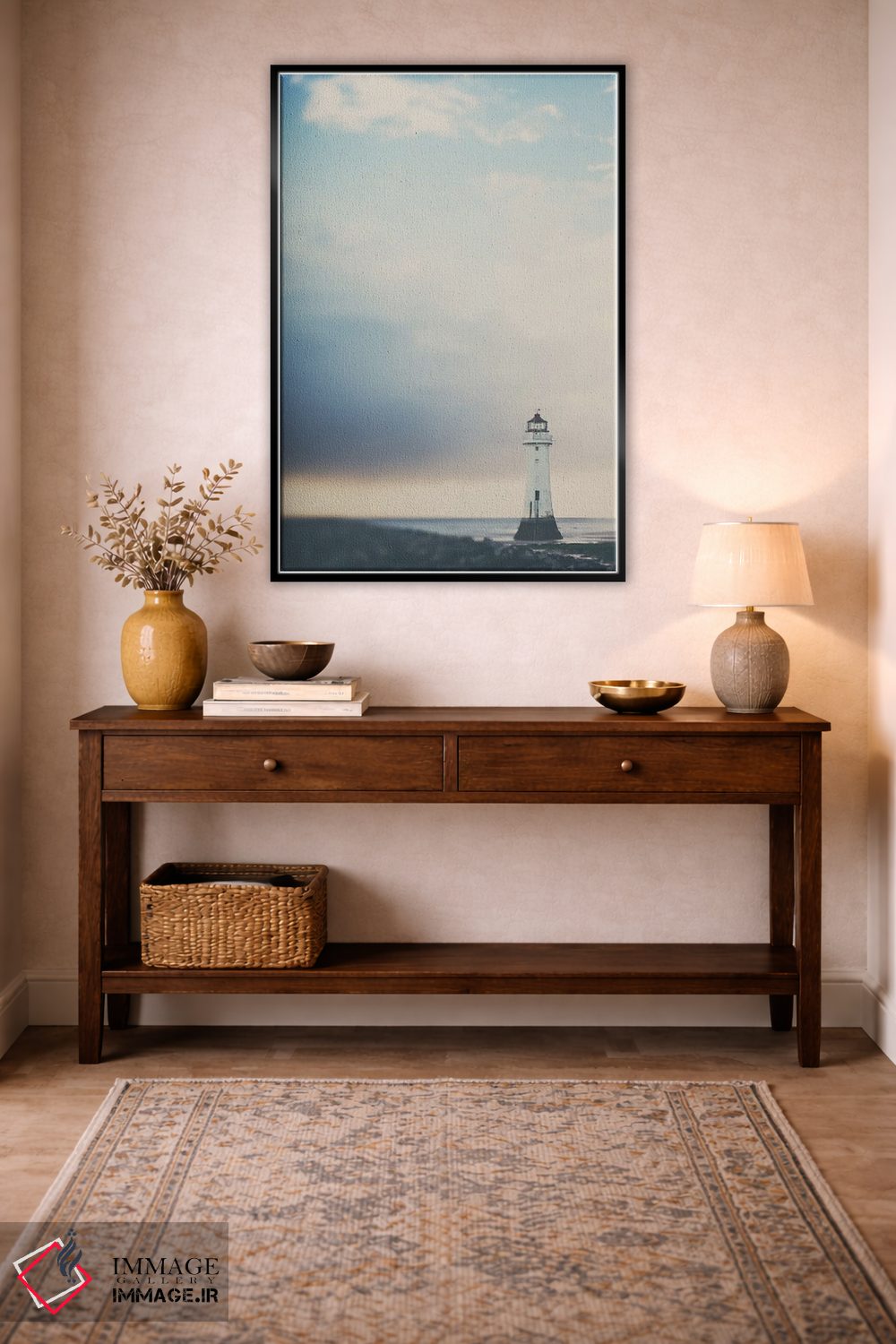 تابلو دکوراتیو چراغ ها تو را به خانه راهنمایی می کنند اثر لورا ایوانز - D5B