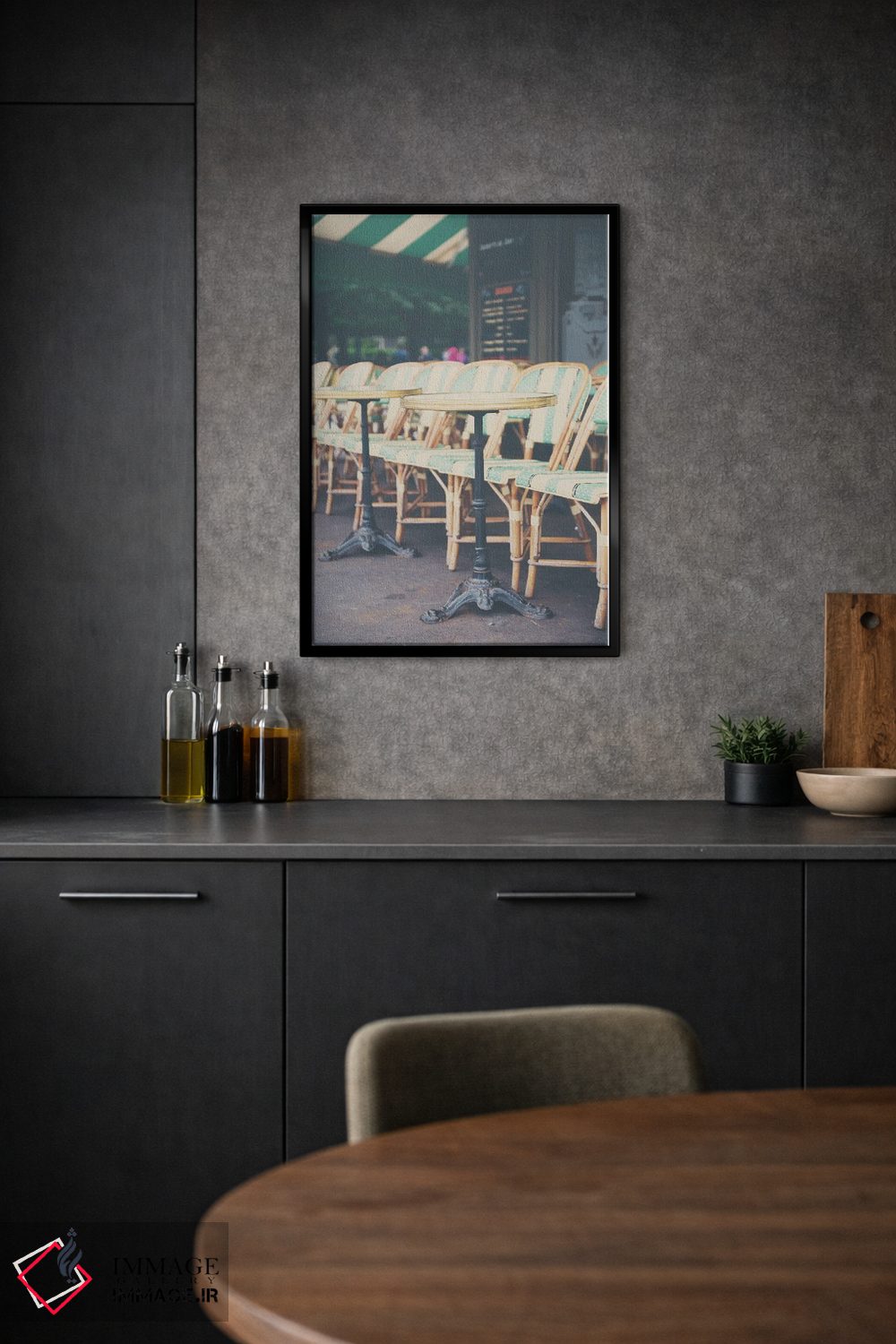 تابلو دکوراتیو میز و صندلی ها اثر لورا ایوانز - D1B