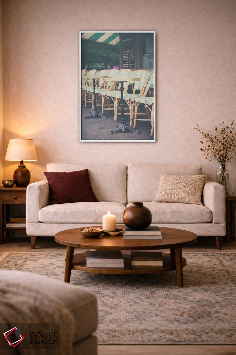 تابلو دکوراتیو میز و صندلی ها اثر لورا ایوانز - D3W