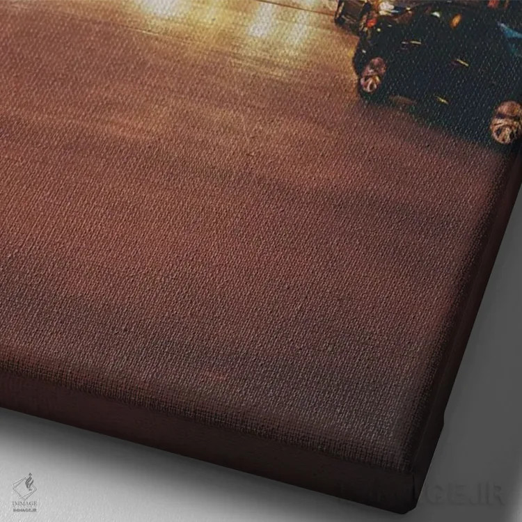 تابلو دکوراتیو خیابان های شیکاگو اثر لورا ایوانز - نمای نزدیک بافت بوم