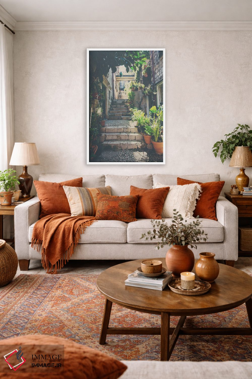 تابلو دکوراتیو زیباترین پله ها اثر لورا ایوانز - D1W