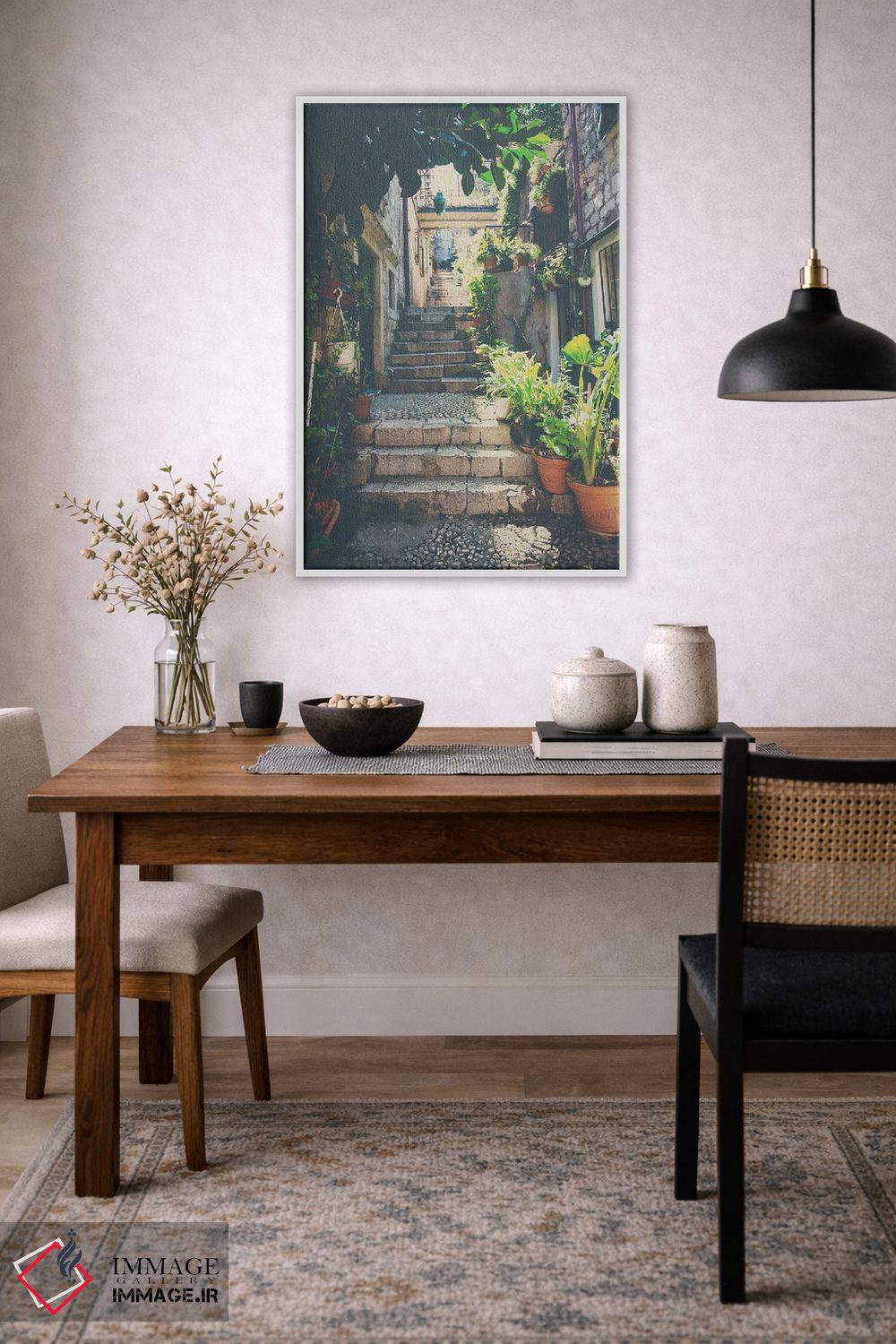 تابلو دکوراتیو زیباترین پله ها اثر لورا ایوانز - D2W