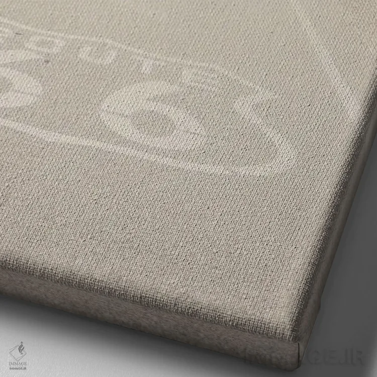 تابلو دکوراتیو جاده ۶۶ کالیفرنیا اثر لورا ایوانز - نمای نزدیک بافت بوم