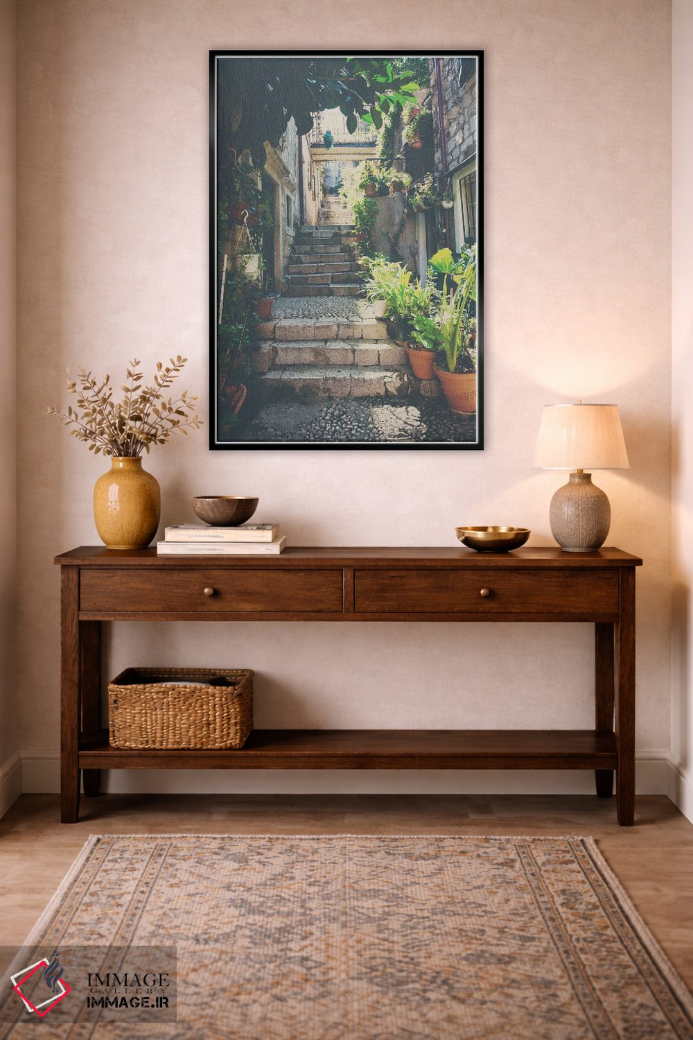 تابلو دکوراتیو زیباترین پله ها اثر لورا ایوانز - D5B