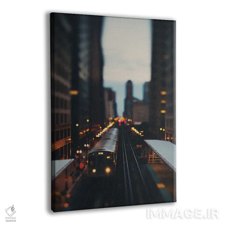 تابلو دکوراتیو قطار L در منطقه ساوت لوپ شیکاگو II اثر لورا ایوانز - نمای پرسپکتیو محصول