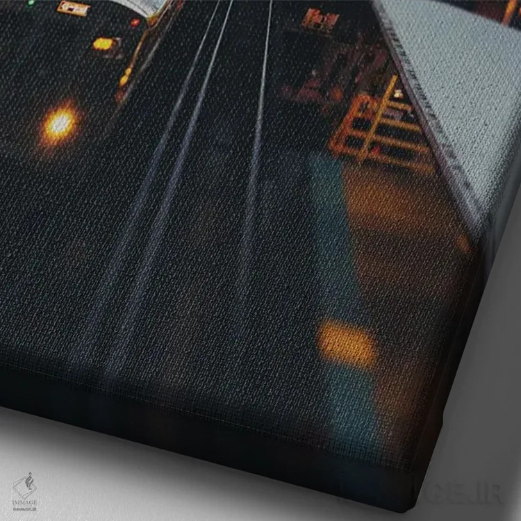 تابلو دکوراتیو قطار L در منطقه ساوت لوپ شیکاگو II اثر لورا ایوانز - نمای نزدیک بافت بوم