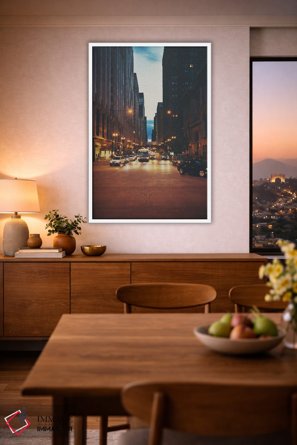 تابلو دکوراتیو خیابان های شیکاگو اثر لورا ایوانز - D1W