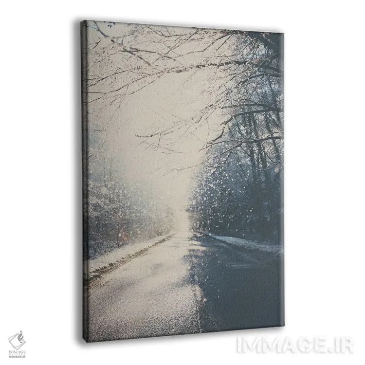 تابلو دکوراتیو رانندگی به سوی خانه برای کریسمس اثر لورا ایوانز - نمای پرسپکتیو محصول