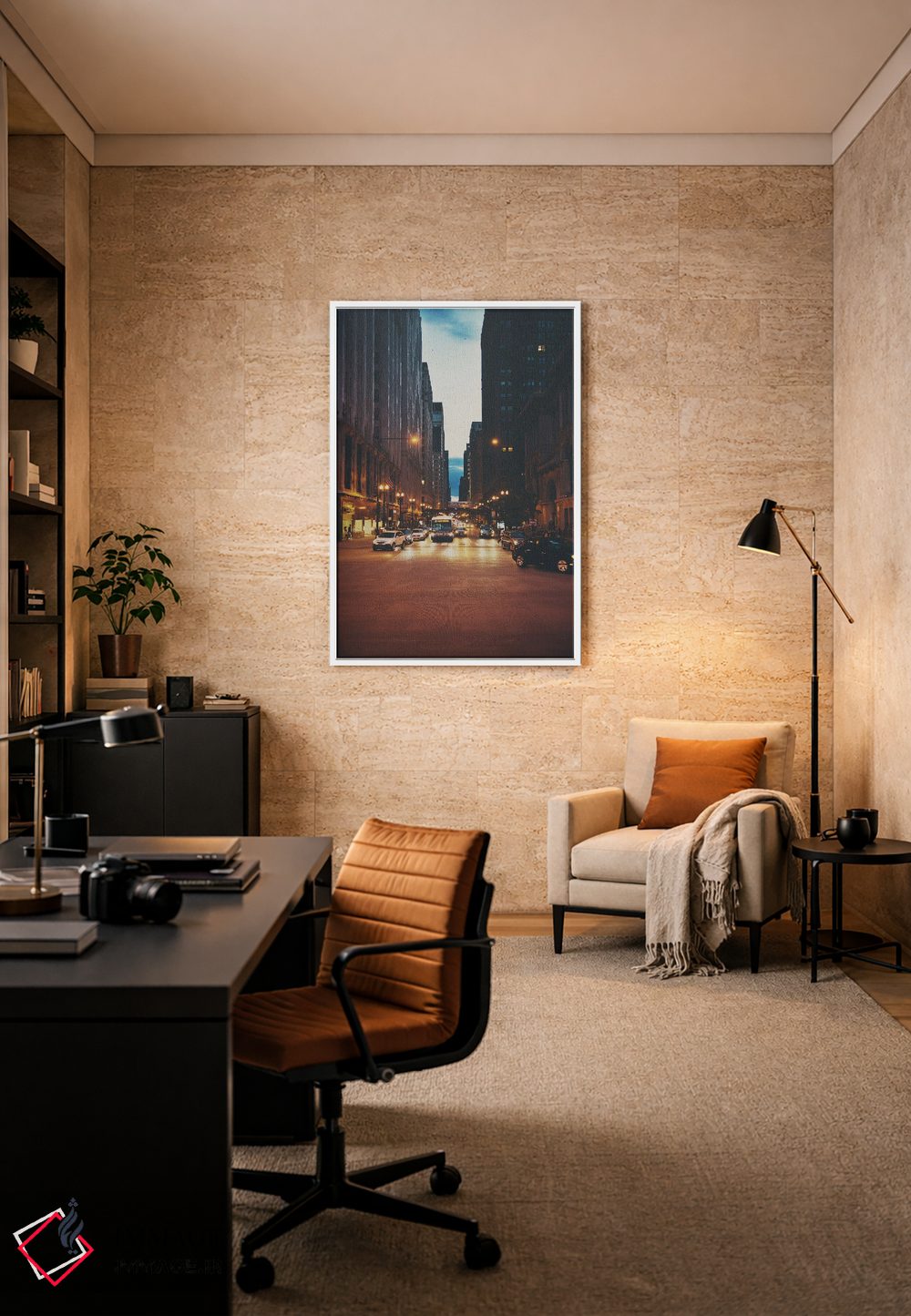 تابلو دکوراتیو خیابان های شیکاگو اثر لورا ایوانز - D6W