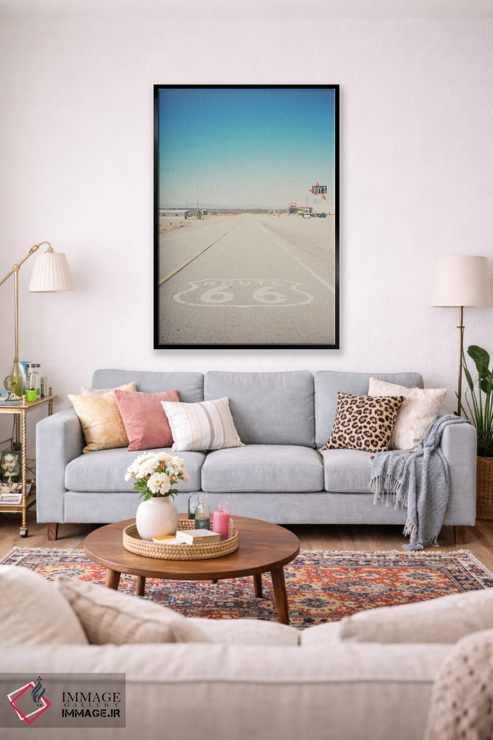 تابلو دکوراتیو جاده ۶۶ کالیفرنیا اثر لورا ایوانز - D1B