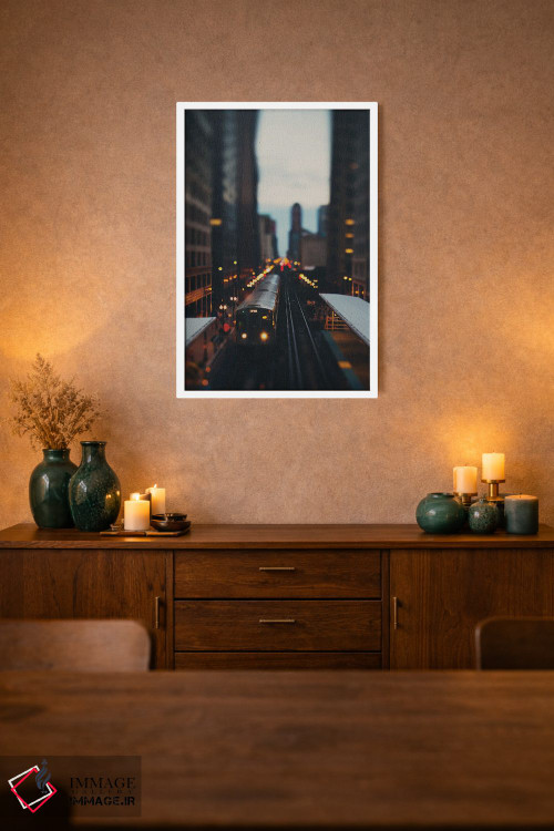 تابلو دکوراتیو قطار L در منطقه ساوت لوپ شیکاگو II اثر لورا ایوانز - D1W