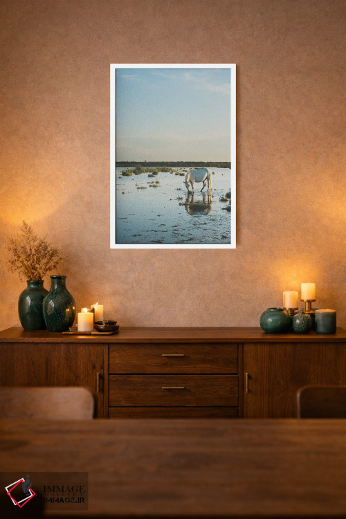 تابلو دکوراتیو اسب های کامارگ XXI اثر لورا ایوانز - D3W