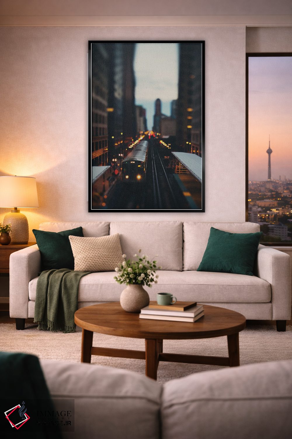 تابلو دکوراتیو قطار L در منطقه ساوت لوپ شیکاگو II اثر لورا ایوانز - D2B