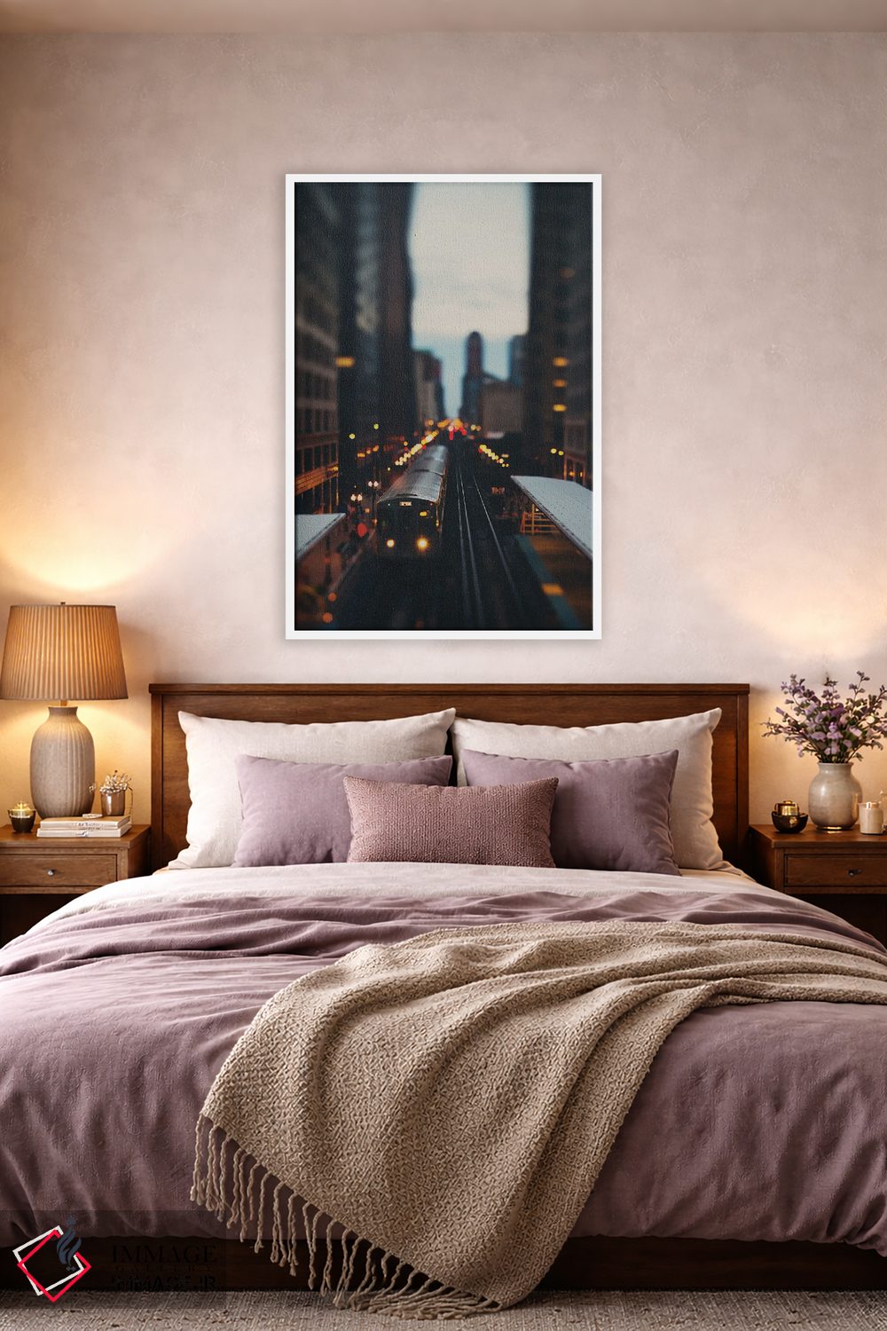 تابلو دکوراتیو قطار L در منطقه ساوت لوپ شیکاگو II اثر لورا ایوانز - D3W