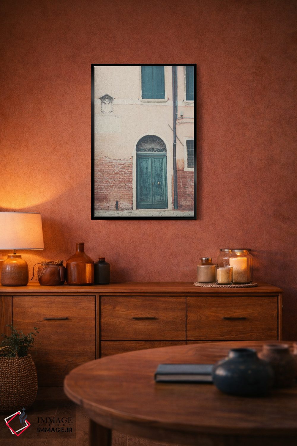 تابلو دکوراتیو دری سبز در ونیز اثر لورا ایوانز - D4B