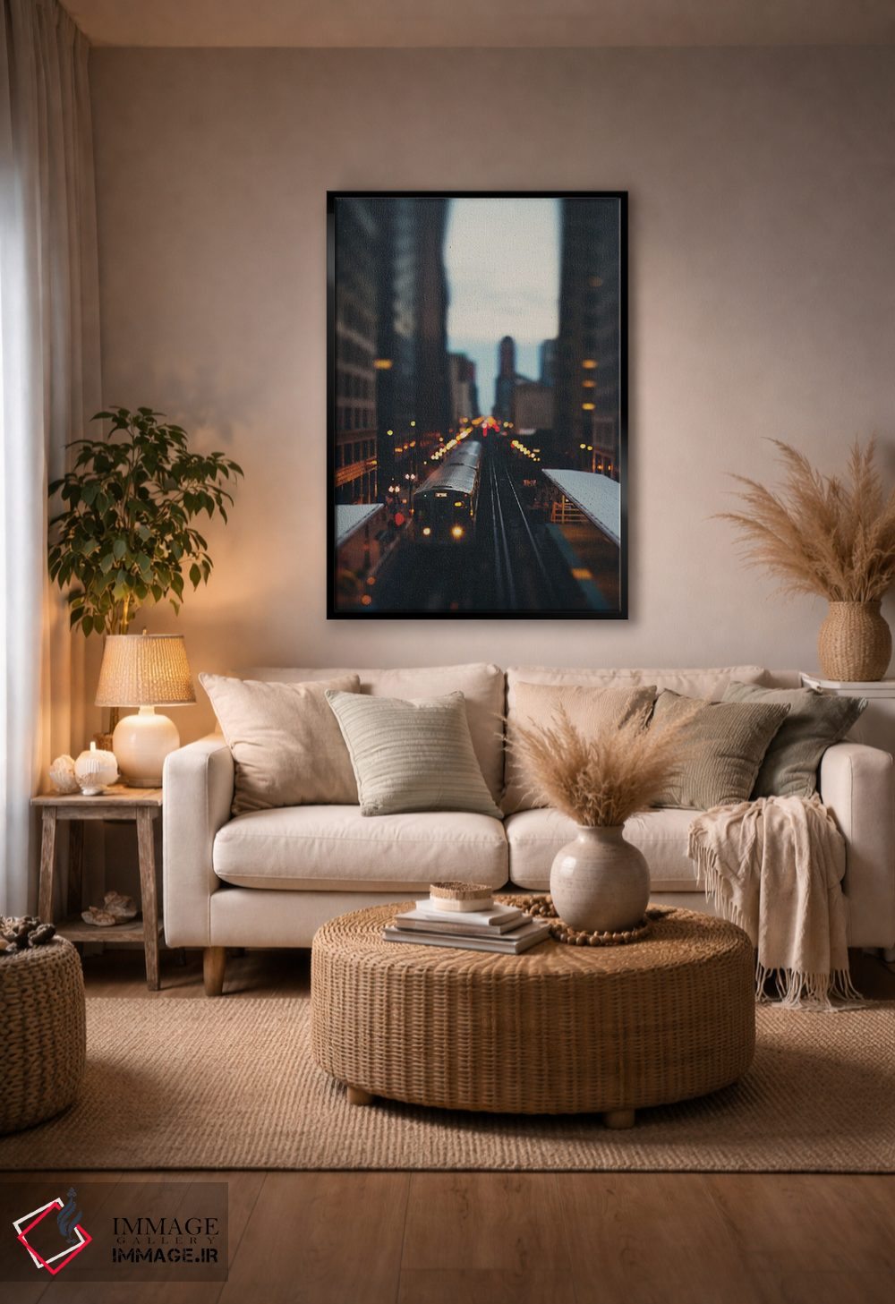 تابلو دکوراتیو قطار L در منطقه ساوت لوپ شیکاگو II اثر لورا ایوانز - D5B