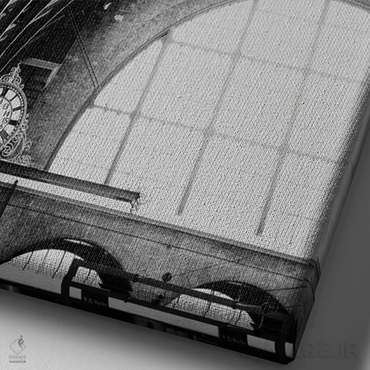 تابلو مدرن ایستگاه کینگز کراس اثر لورا ایوانز - نمای نزدیک بافت بوم