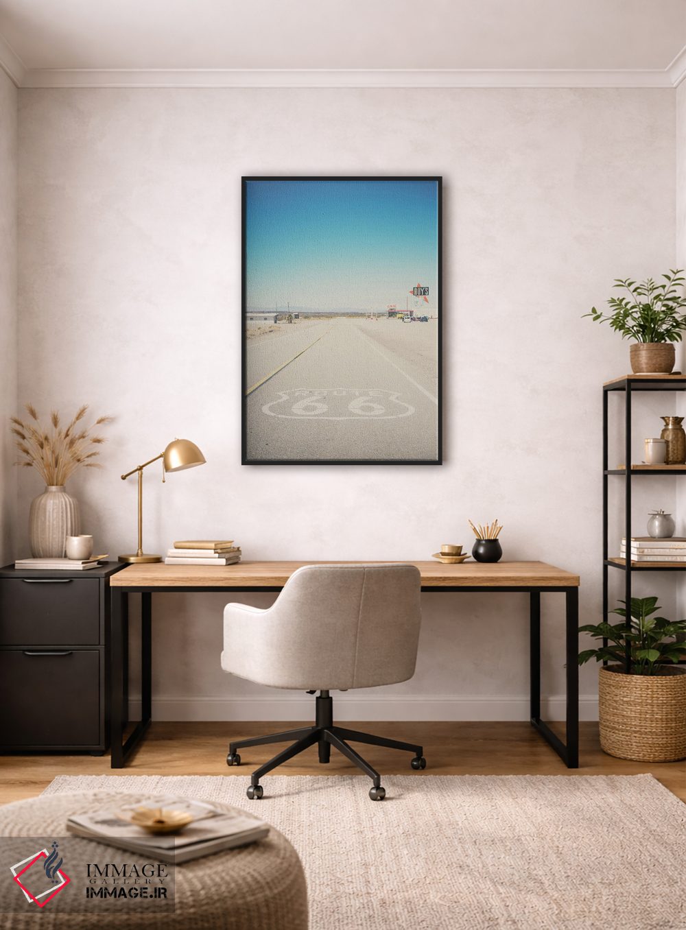 تابلو دکوراتیو جاده ۶۶ کالیفرنیا اثر لورا ایوانز - D5B