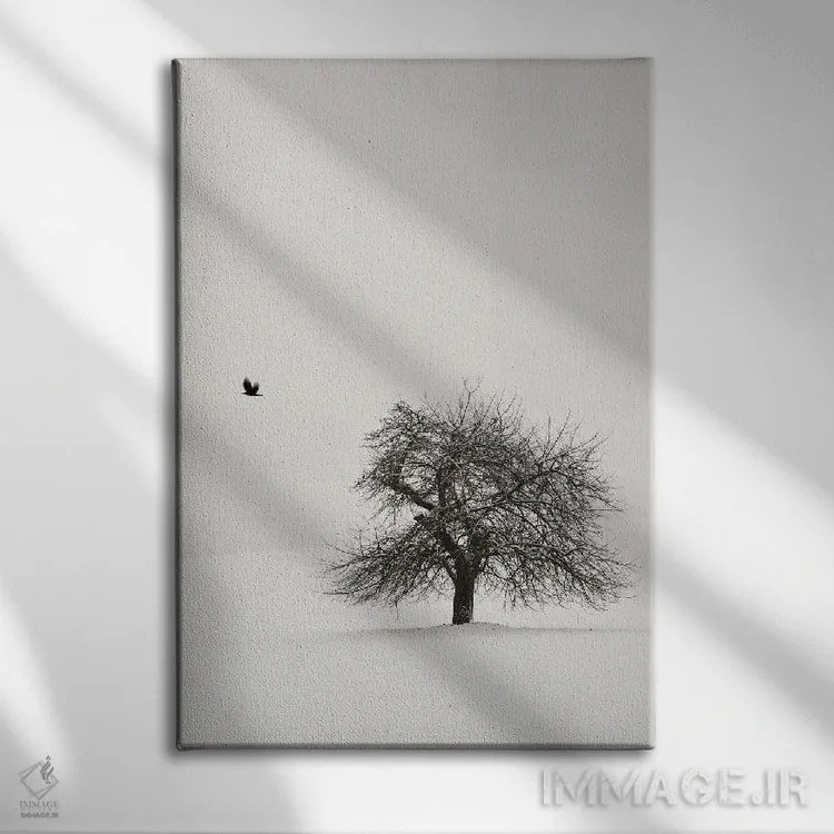 تابلو دکوراتیو درخت گیلاس کهنسال ۲ اثر لنا وایسبک - نمای روبهرو روی دیوار