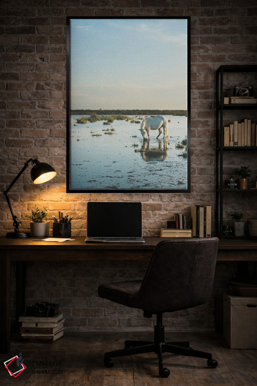 تابلو دکوراتیو اسب های کامارگ XXI اثر لورا ایوانز - D6B