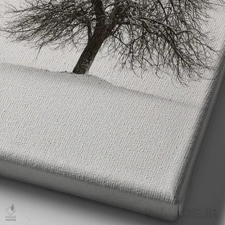 تابلو دکوراتیو درخت گیلاس کهنسال ۲ اثر لنا وایسبک - نمای نزدیک بافت بوم