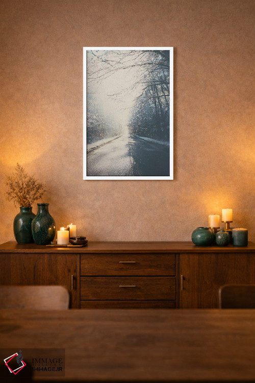 تابلو دکوراتیو رانندگی به سوی خانه برای کریسمس اثر لورا ایوانز - D1W