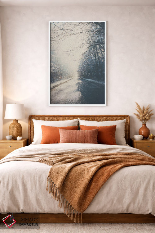 تابلو دکوراتیو رانندگی به سوی خانه برای کریسمس اثر لورا ایوانز - D3W