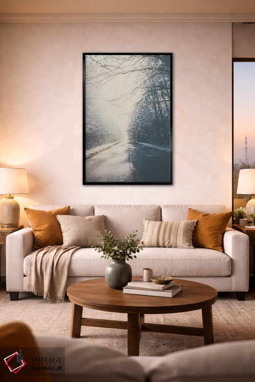 تابلو دکوراتیو رانندگی به سوی خانه برای کریسمس اثر لورا ایوانز - D2B