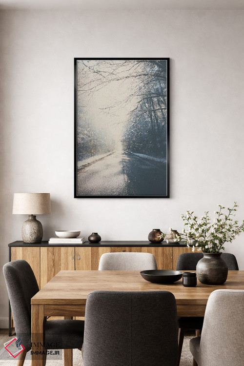 تابلو دکوراتیو رانندگی به سوی خانه برای کریسمس اثر لورا ایوانز - D5B