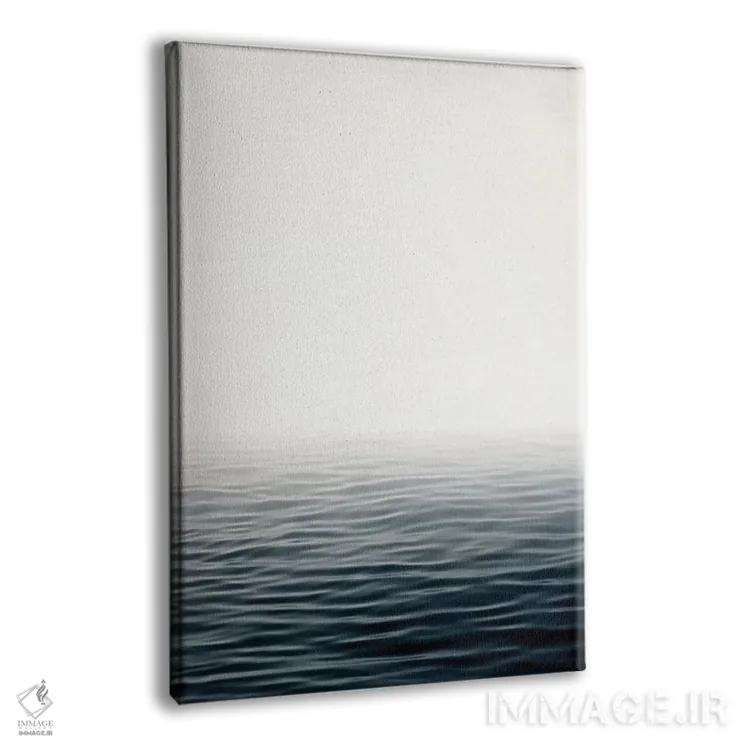 تابلو مینیمال دریای مه آلود اثر لنا وایسبک - نمای پرسپکتیو محصول