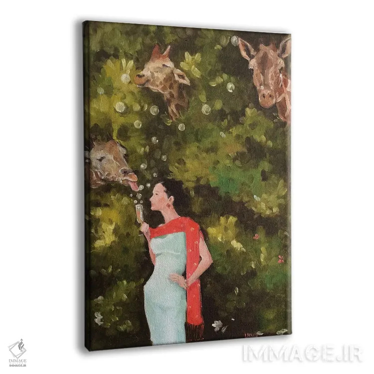 تابلو دکوراتیو شامپاین در بعدازظهر اثر لیزا فینچ - نمای پرسپکتیو محصول