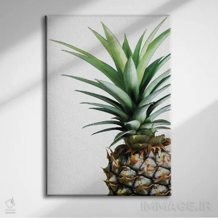 تابلو مینیمال آناناس اثر لکسی گر ایر - نمای روبهرو روی دیوار