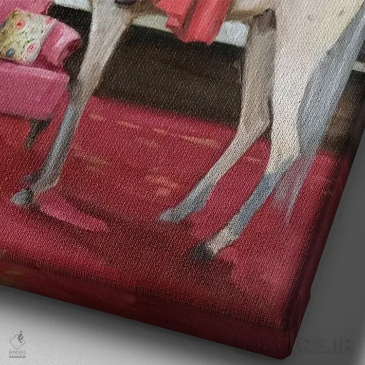 تابلو دکوراتیو سرگردانی خیال انگیز ویلهلمینا وایکلدان اثر لیزا فینچ - نمای نزدیک بافت بوم