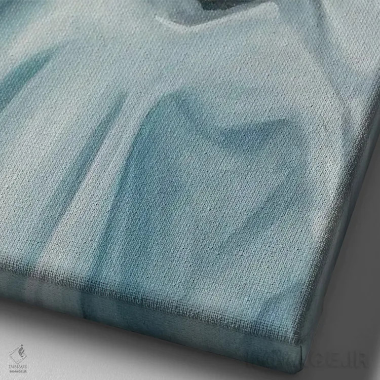 تابلو دکوراتیو آواز سینه سرخ اثر لیزا فینچ - نمای نزدیک بافت بوم