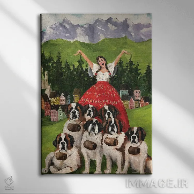 تابلو دکوراتیو خواننده سالزبورگ اثر لیزا فینچ - نمای روبهرو روی دیوار