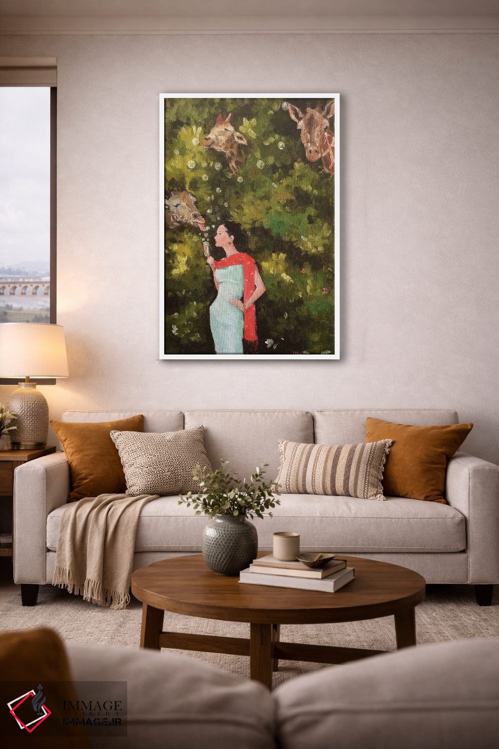 تابلو دکوراتیو شامپاین در بعدازظهر اثر لیزا فینچ - D3W