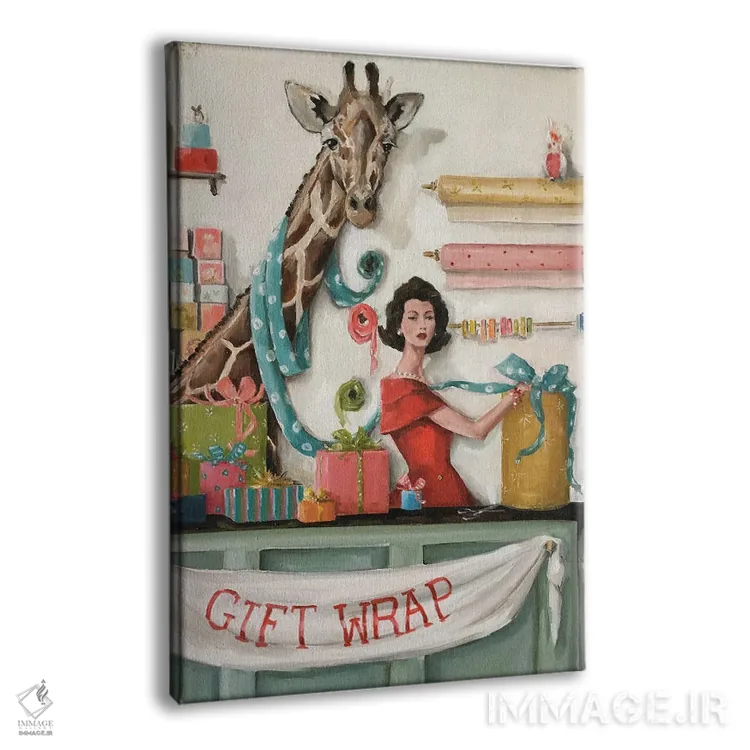 تابلو دکوراتیو ریبونیر بزرگ مشبک اثر لیزا فینچ - نمای پرسپکتیو محصول