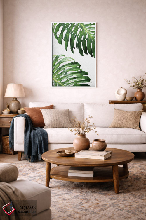 تابلو دکوراتیو فیلودندرون دوتایی اثر لکسی گر ایر - D2W