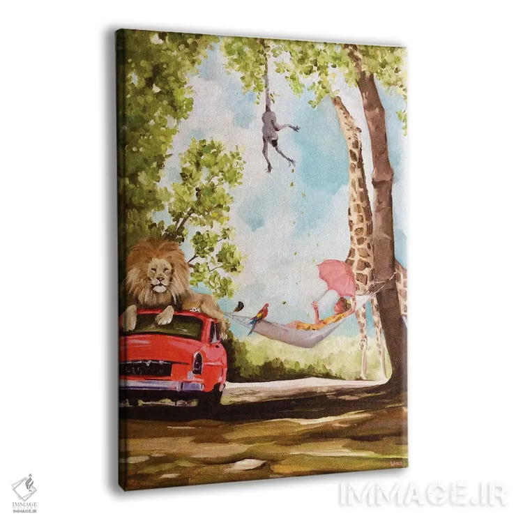 تابلو دکوراتیو بعدازظهر در آفریقا اثر لیزا فینچ - نمای پرسپکتیو محصول