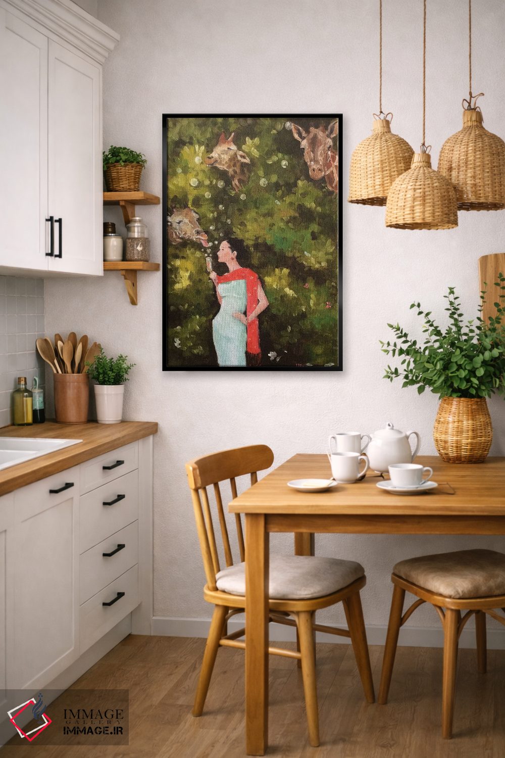 تابلو دکوراتیو شامپاین در بعدازظهر اثر لیزا فینچ - D5B