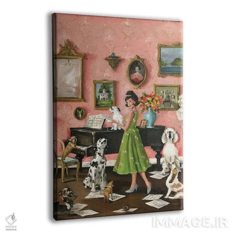 تابلو دکوراتیو آواز اتفاقی و دلنشین اثر لیزا فینچ - نمای پرسپکتیو محصول