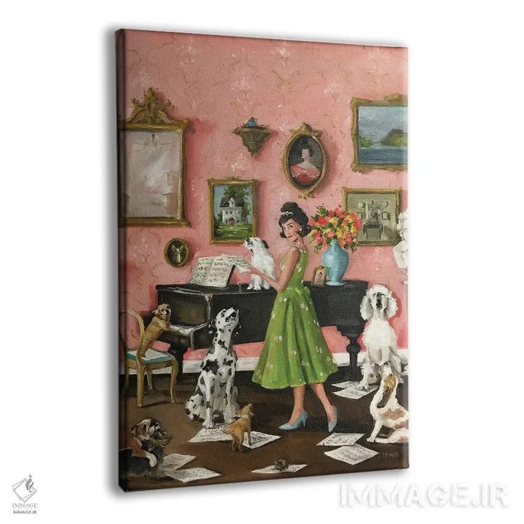 تابلو دکوراتیو آواز اتفاقی و دلنشین اثر لیزا فینچ - نمای پرسپکتیو محصول