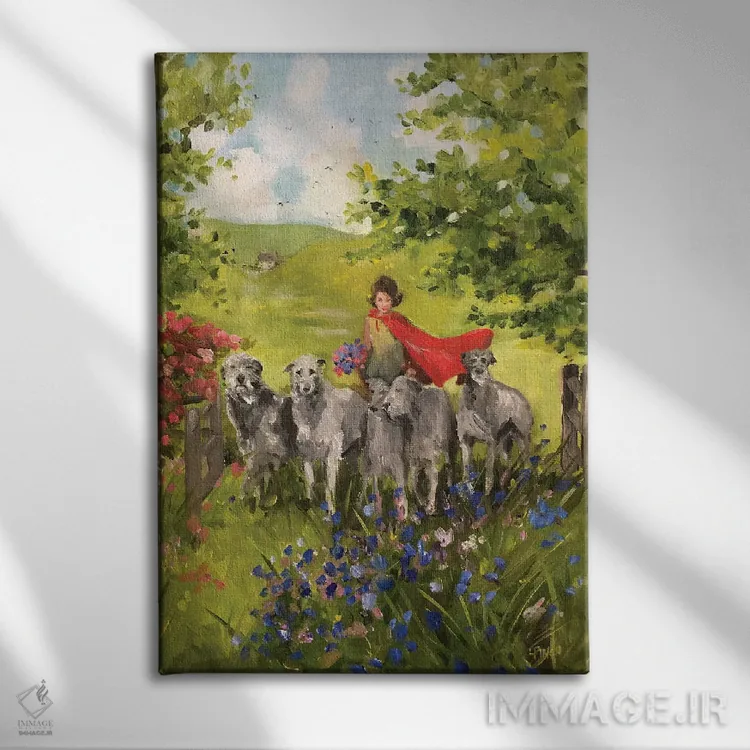 تابلو دکوراتیو گردشگران بعدازظهر اثر لیزا فینچ - نمای روبهرو روی دیوار