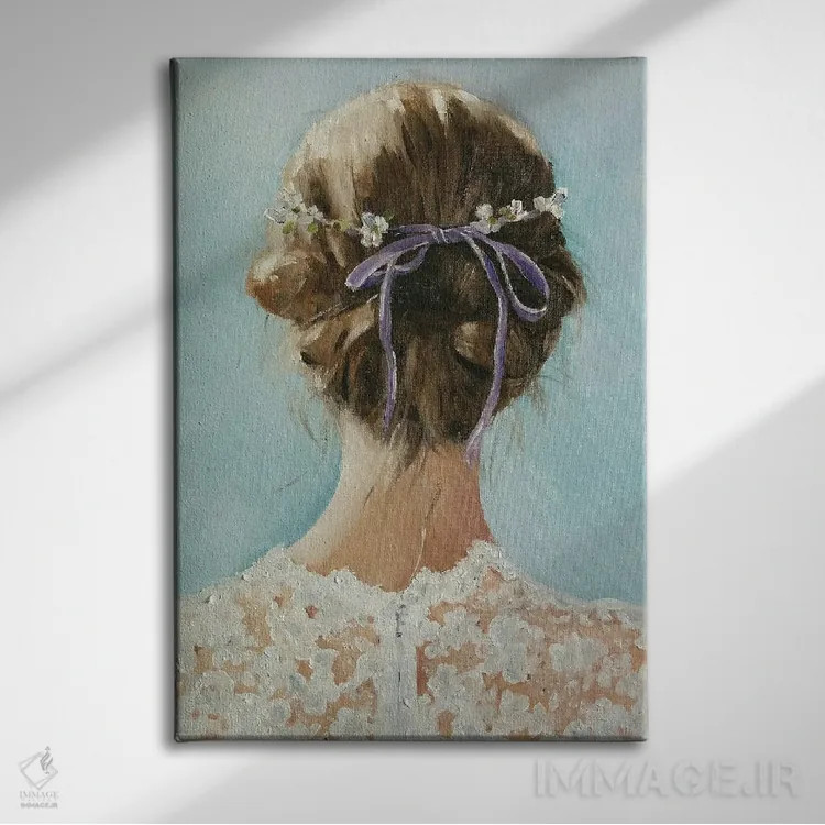 تابلو دکوراتیو دختر اسطوخودوس اثر لیزا فینچ - نمای روبهرو روی دیوار