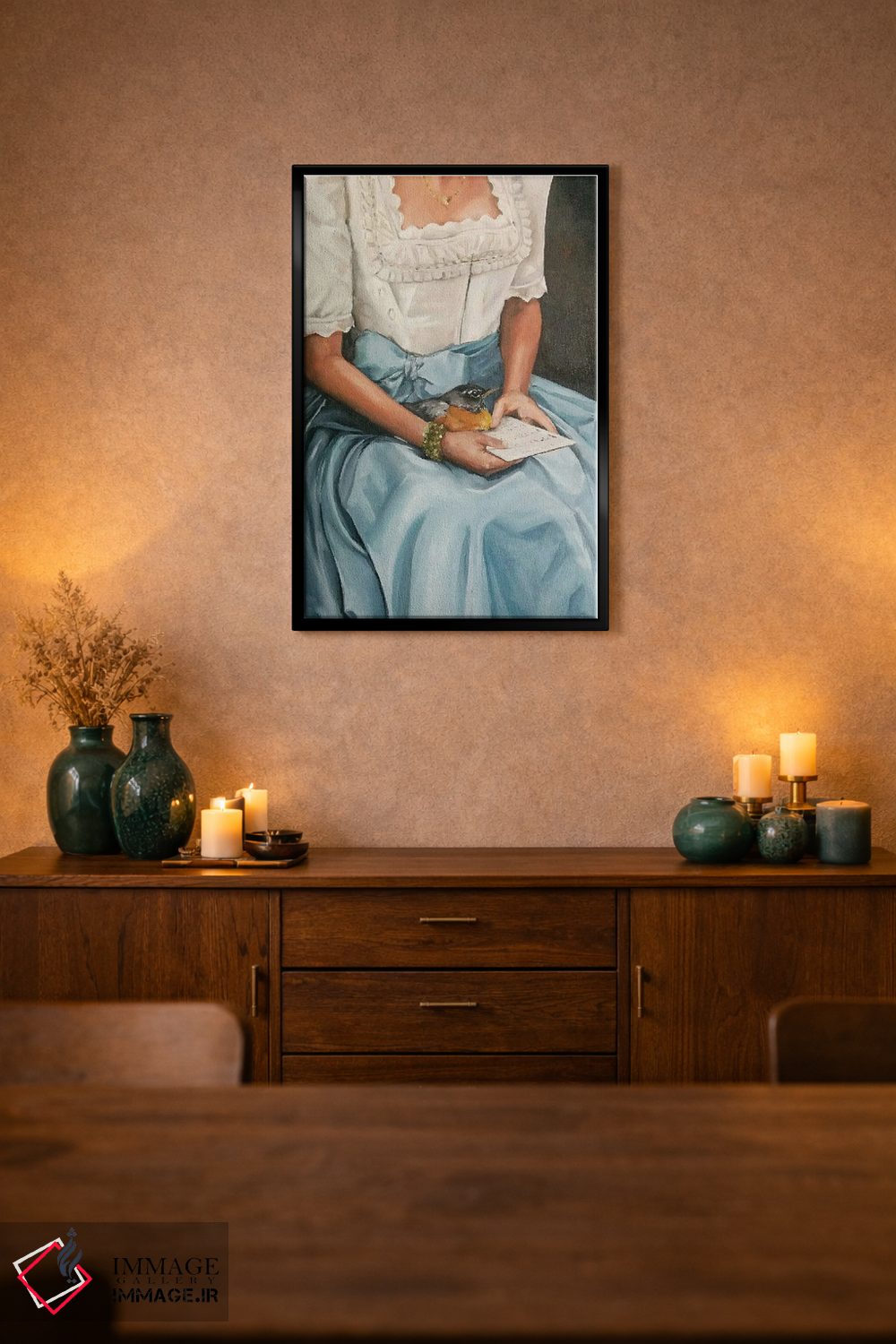 تابلو دکوراتیو آواز سینه سرخ اثر لیزا فینچ - D2B