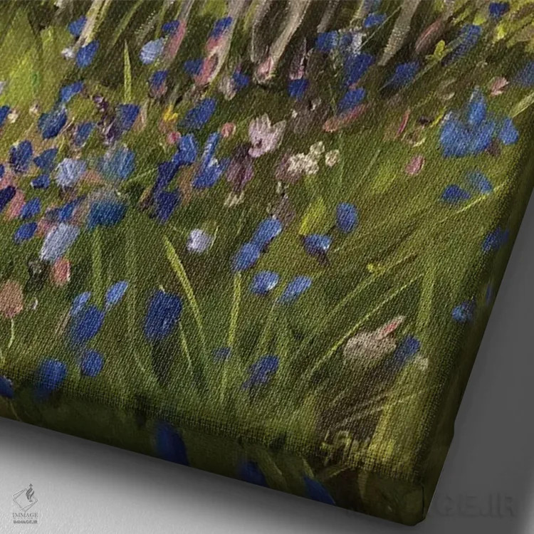 تابلو دکوراتیو گردشگران بعدازظهر اثر لیزا فینچ - نمای نزدیک بافت بوم