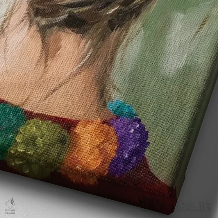 تابلو دکوراتیو پوم پوم ها اثر لیزا فینچ - نمای نزدیک بافت بوم